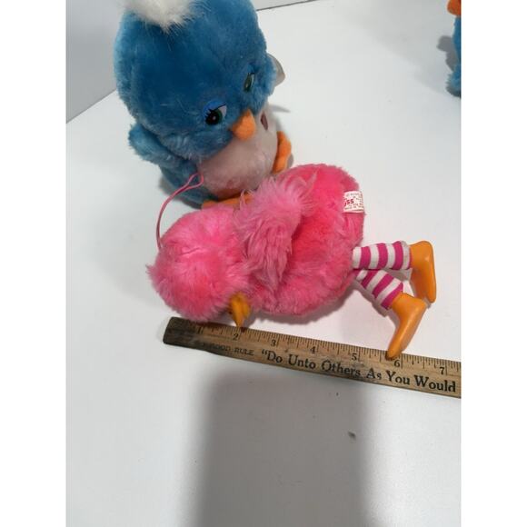 Russ Berrie Lot Of 3 Plush - 2 Blue BIRD Of Happiness Chick Chirps & 1 Lester - Picture 12 of 12